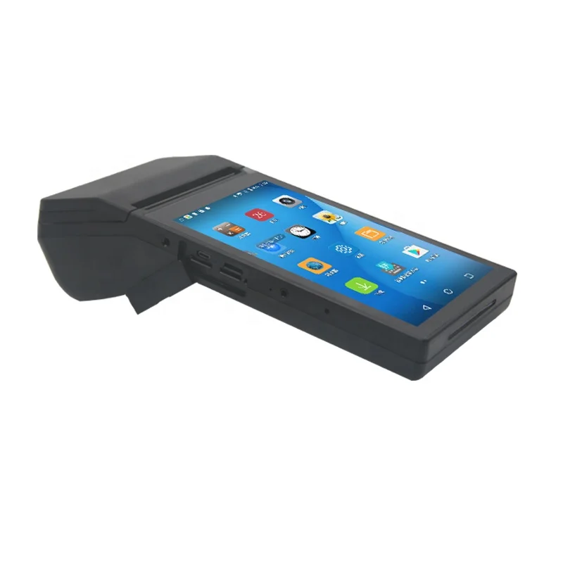 

Cash register terminal Android POS Systems handheld 7 inch Capacitive touch screen with 80mm thermal printer label printer