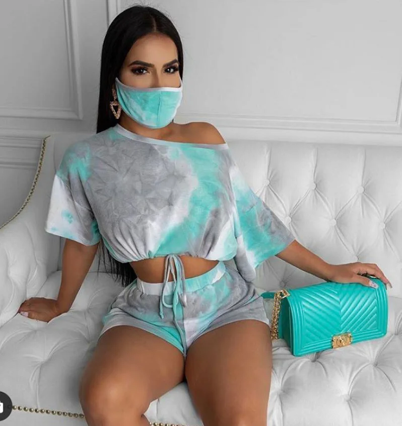 

2021 summer plus size bape shorts 2 pc outfits 2piece short women set