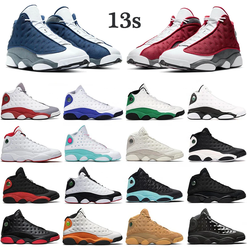 

2021 Men basketball shoes retro jumpman 13 Red Flint Black Cat Hyper Royal Starfish Bred Chicago men's fashion sneakers 13