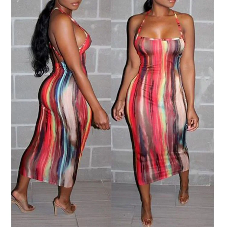 

Wholesale Clothing Manufacturer Women Sexy Tie Dye Night Club Dresses Pictures