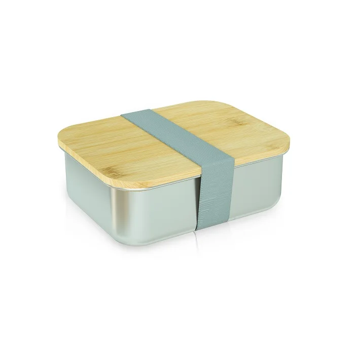 LULA 850 1200ml 304 Stainless Steel Bento Bamboo Lunch Box with bamboo Lid