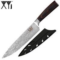 

Yangjiang XYj Knife Kitchen 7Cr17Mov High Carbon Stainless Steel Pakka Wooden Handle 8 Inch Knife Kitchen Chef With Knife Cover