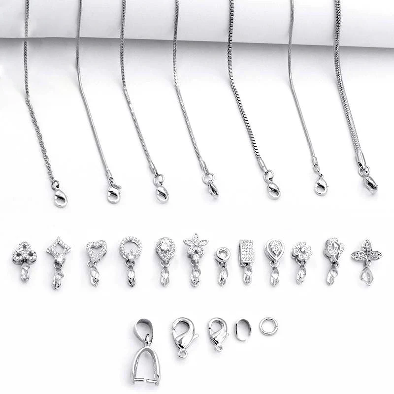 

Xichuan Pendant accessories jewelry metal stainless steel link melon seed button lobster clasp neck chain DIY necklace