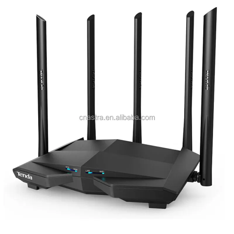 

Tenda AC11 AC1200 Wifi Router Gigabit 2.4G 5.0GHz Dual-Band 1167Mbps Wireless Router Wifi Repeater with 5 High Gain Antennas, Black