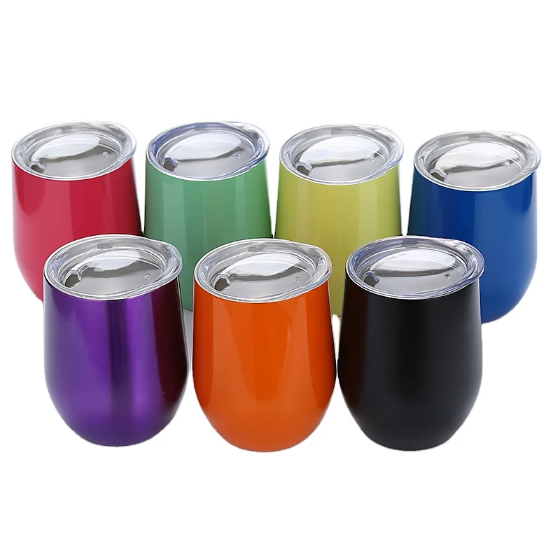 

Stainless Steel Insulated Metal Thermos Double Wall Vacuum Water Bottles BPA Free wine tumbler, Black, white, green and custom color