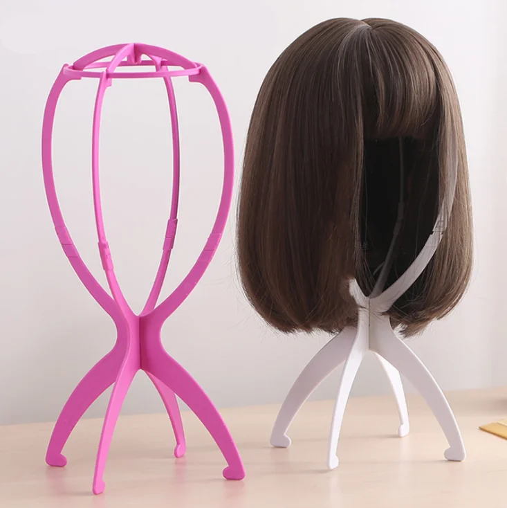 

New Upgrade wig stand hanger foldable plastic wig stand