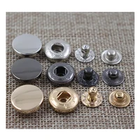 

Manufacturer custom high quality flat zinc alloy metal four part snap button for coat