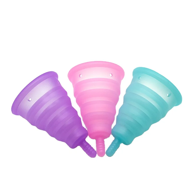 

2021 New Products Portable Foldable Silicone Clean Menstrual Cup, Customized