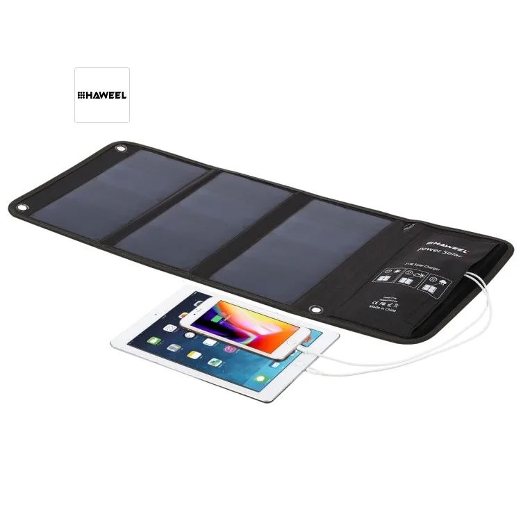 

Top Quality HAWEEL 21W Foldable Solar Panel Charger solar power portable charger with 5V 2.9A Max Dual USB Ports, Solar phone charger power bank