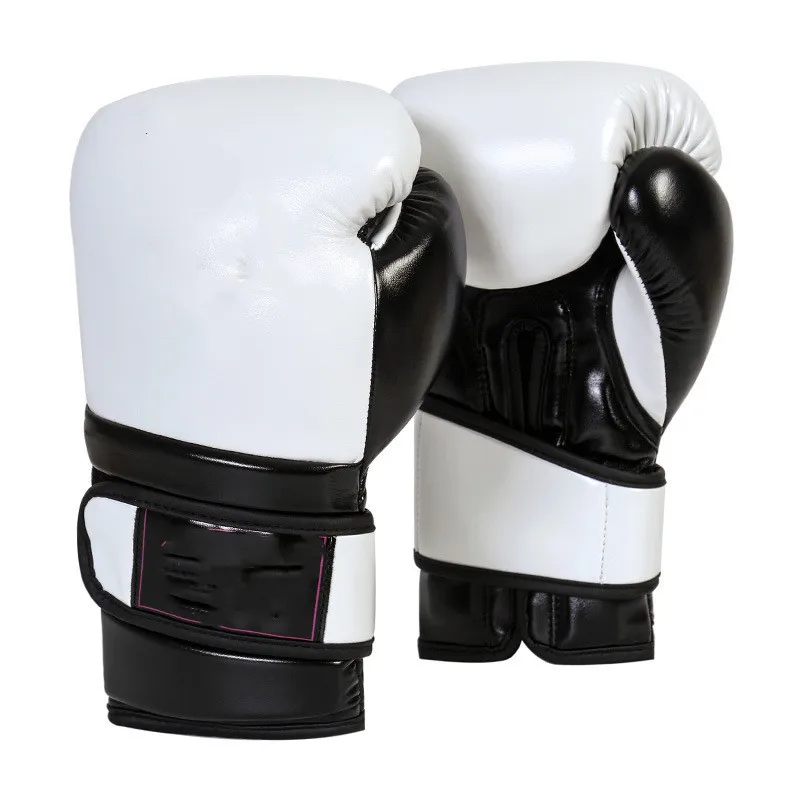 

Thailand Boxing Sports Gloves Design Own Cheap 14Oz 16 Oz Training Black PU Leather Boxing Gloves, Black, white, red. ,gnree