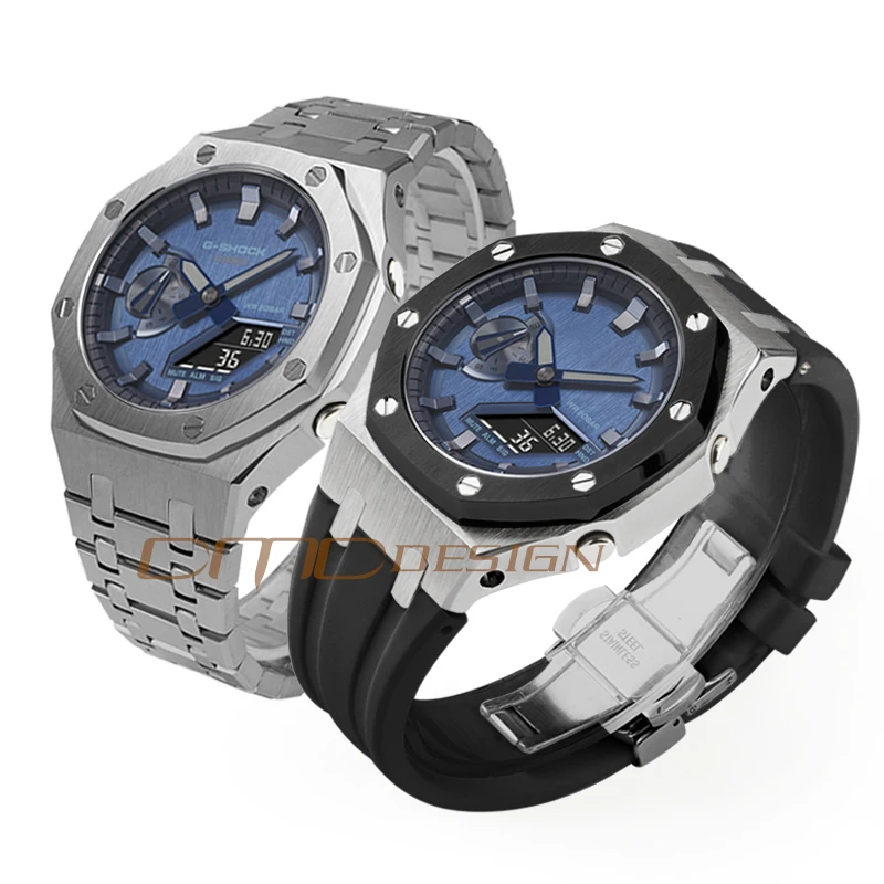 

New Arrival Modification Kit for G SHOCK GM-2100 Metal case strap Stainless Steel Bezel Band for Watch Replacement