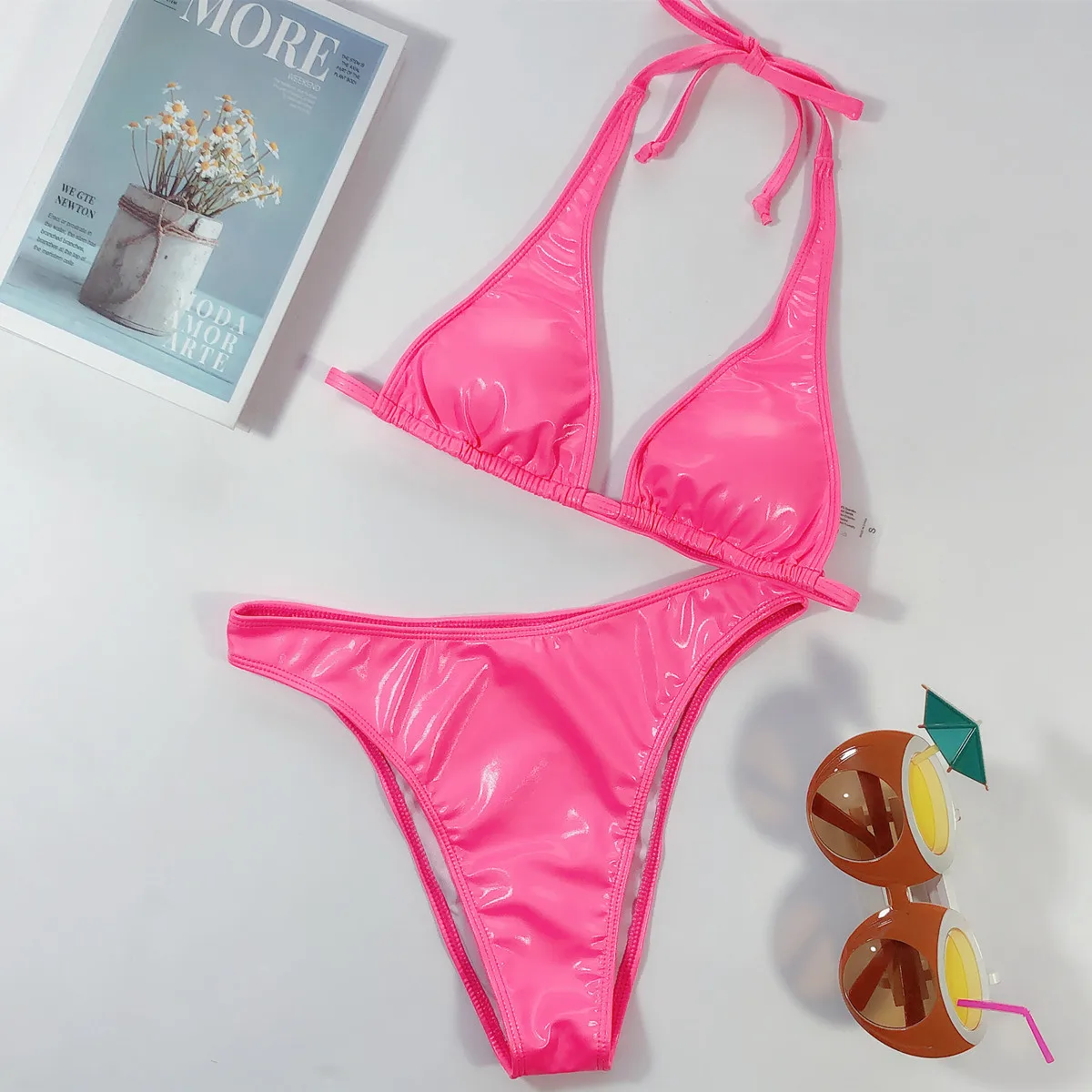 Gx43 Bulk Wholesale Pu Leather Swimwear Womens Swimsuits Extreme Micro String Bikini Buy