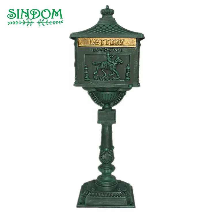 Wholesale Free Standing Mailboxes European Design Cast Aluminum Post