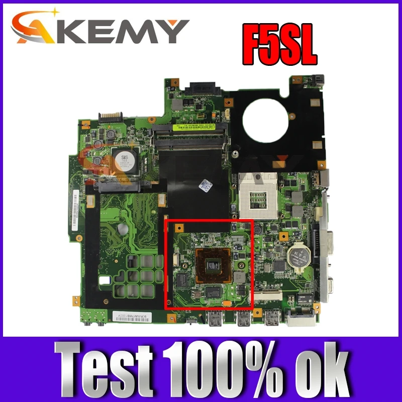 

F5SR F5SL HD3470 Graphic Card Mainboard REV2.1 For ASUS F5SR F5SL X59SR X59SL F5Q54SL-SL Laptop Motherboard 08G2005FS21J Test OK