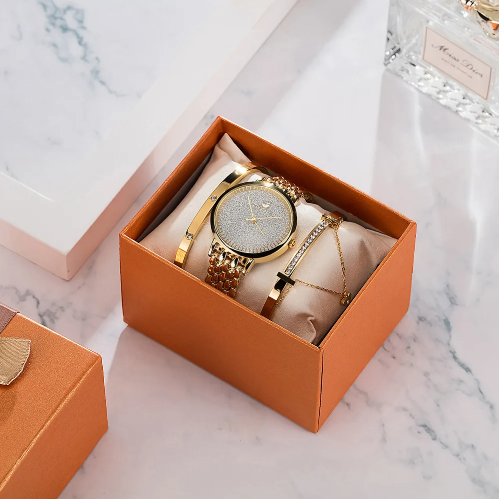 Starry Sky Lady Wrist Watch Fashion Bracelet and Watch Set For Women