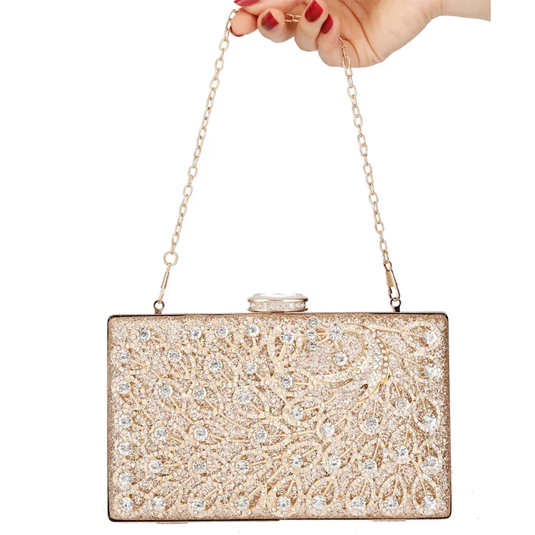 

N559 Wholesale diamond evening bag wedding handbag womens black clutch purse
