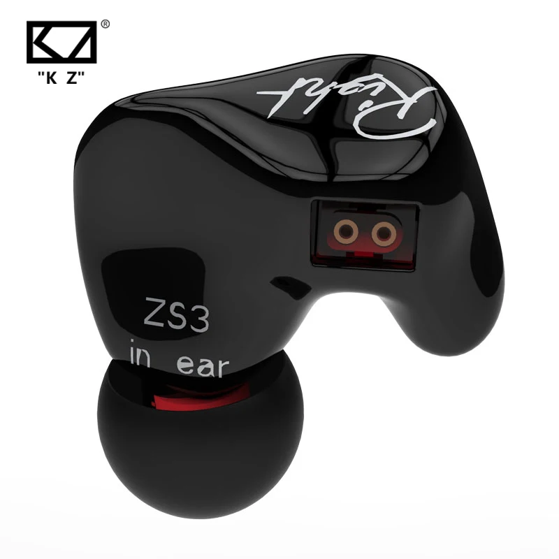 

KZ ZS3 1DD cable detachable ergonomic headset in ear monitors audio insulation noise music sports headphones with microphone