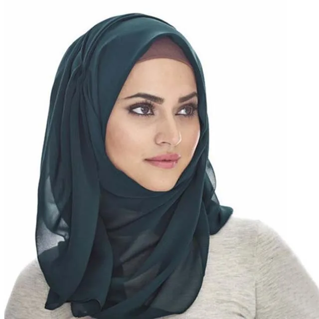 

Wholesale Plain Women Scarf Georgette Kuwaiti Chiffon Hijab