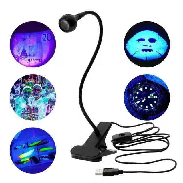 

Nail Supplies Adjustable Mini USB Clamp Desk Flexible Nail Light UV Led Lamp For Finger Gel Polish Dryer