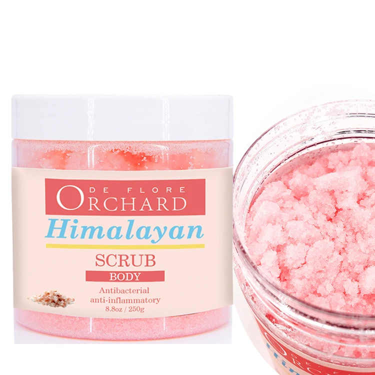 

Himalayan Pink Salt Scrub100% Natural Exfoliating Body Scrub with Sweet Almond Oil Moisturizes, Soothes, dead skin removal cream