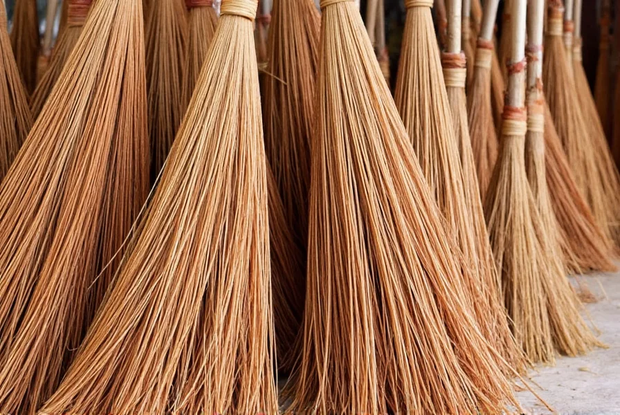 Close-up of hands binding cinnamon sticks with natural twine to create traditional cinnamon broom