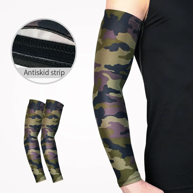 

Sun Protection Long Arm Sleeves for Men & Women Basketball Cycling Mountaineering Fitness Sports Compression Cooling Sleeve, Camouflage