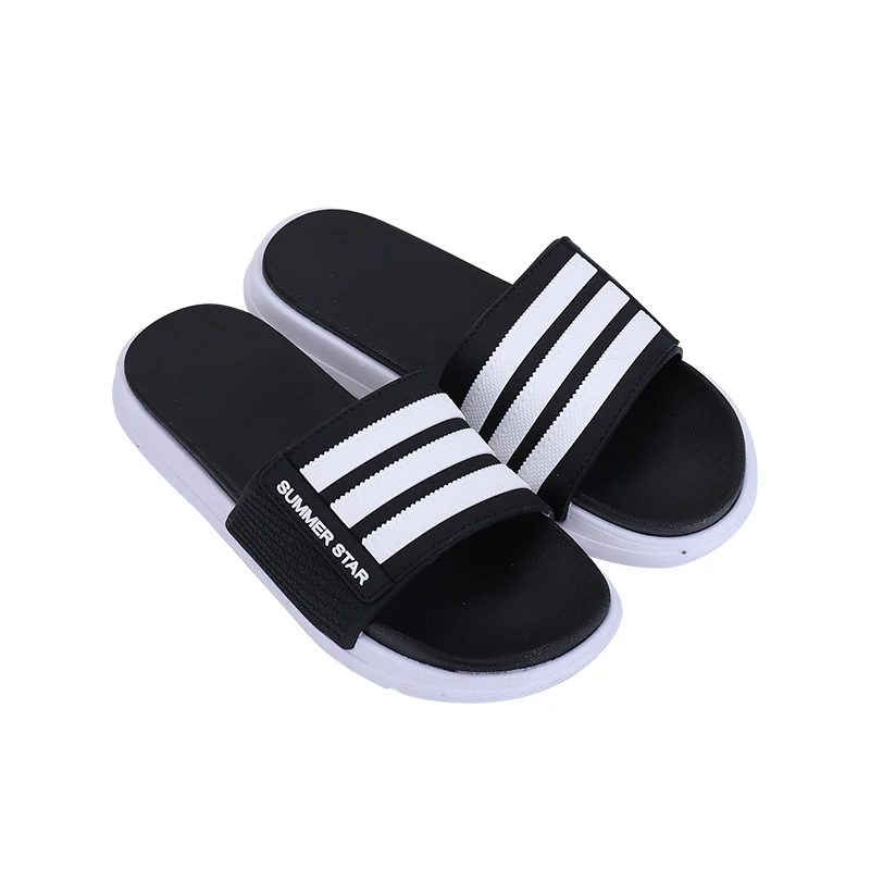 

Wholesale hot sale high quality PVC rubber fashionable Korean indoor outdoor unisex couple men's slippers, Picture
