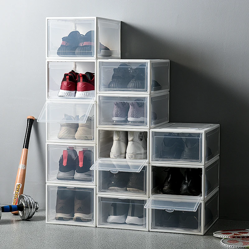 
Haoyijia Factory Sneakers Acrylic transparent Storage Box stackable plastic shoes storage box AJ basketball shoes collection box 