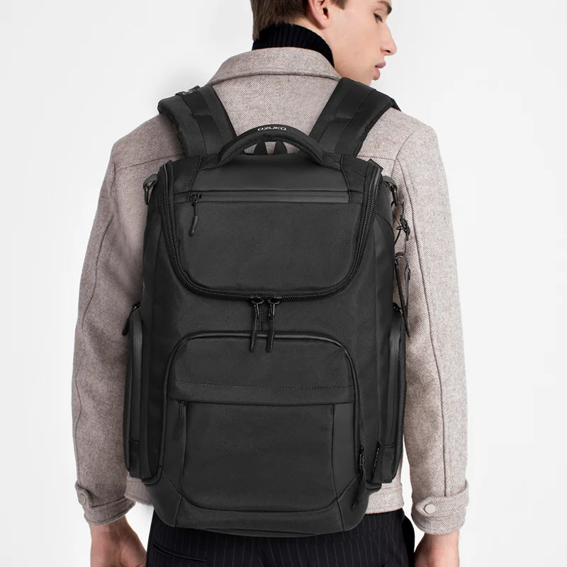 

Ozuko 9409 New Designer Wholesale Custom Logo Waterproof Nylon Backpack Men Anti Theft Laptop Backpack Men Business Bag