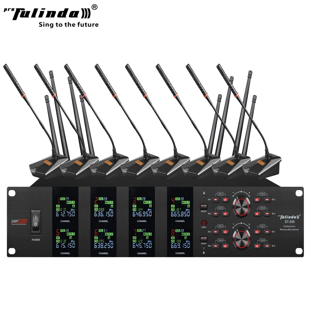 

Factory Direct Supply Good Performance Mic Conference System UHF Wireless Microphone for Conference Room