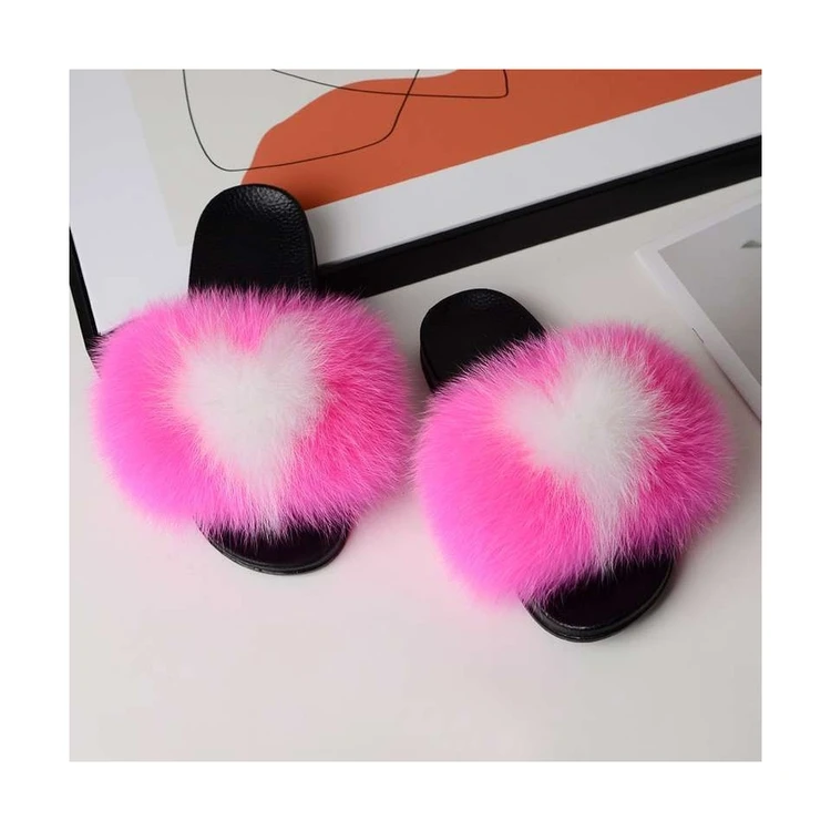 

Colorful And Rich Ostrich Leather Style Trendy Shoes And Fox Fur Slippers