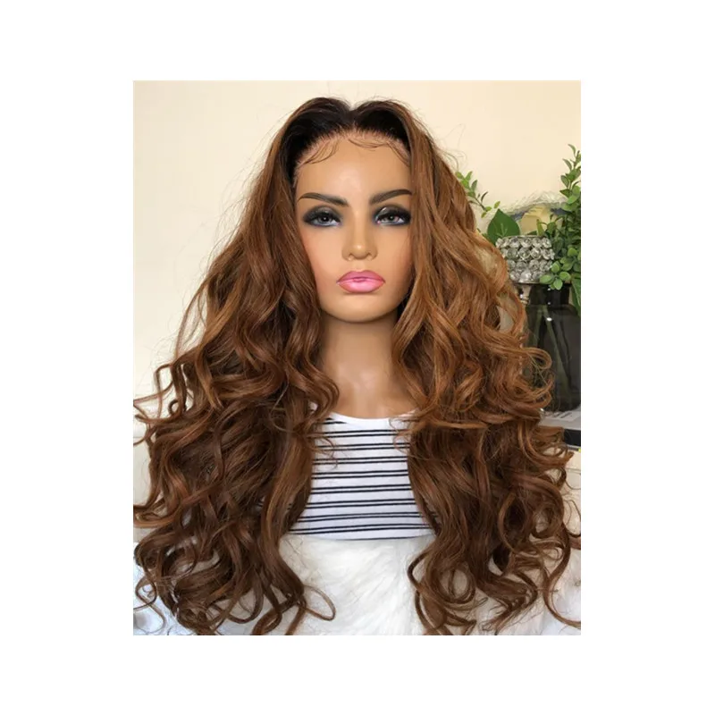 

Alisa Fashion Full Lace Body Wave Human Hair Wig Wholesale Brazilian Virgin Hair Extensions Wigs With Highlights