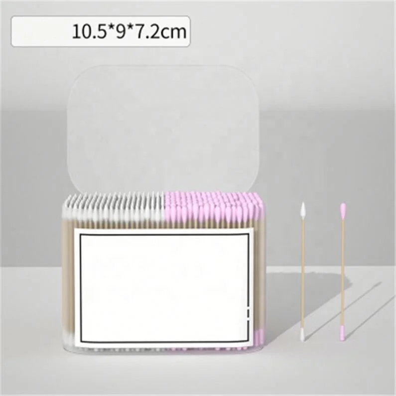 

Household Simple Double-head Cotton Bud, White+pink/white+green/white+black