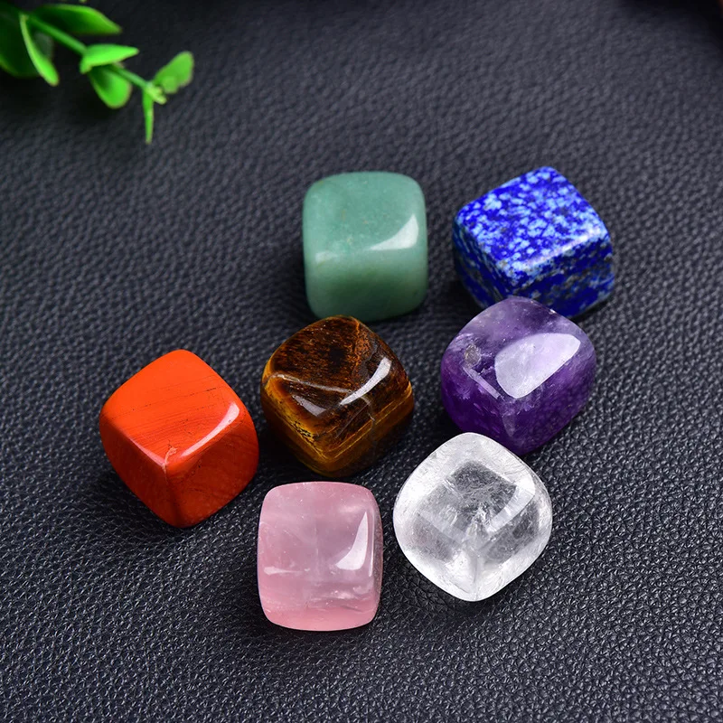 

7 Chakra Natural crystal raw stone natural crystal cube relaxing set Healing crystal stone set meditation heading stones