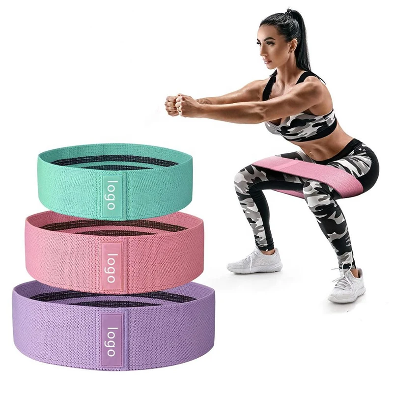 

Oem Ligas De Resistencia Elastic Fitness Fabric Hip Long Loop Band Resistance Exercise Bands