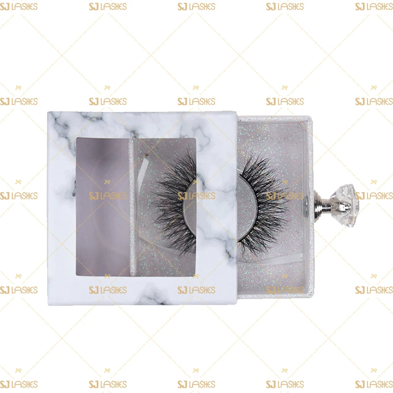 

3D Mink Lash With Magnetic Eyelash Packaging Box, Natural black mink eyelash