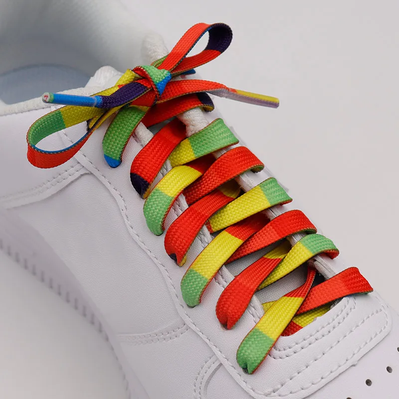 

Coolstring Manufacturer Wholesale 140CM Length Novel Design Support Custom Heat Transfer Printed Multi color Differentiated Shoelace, Customized