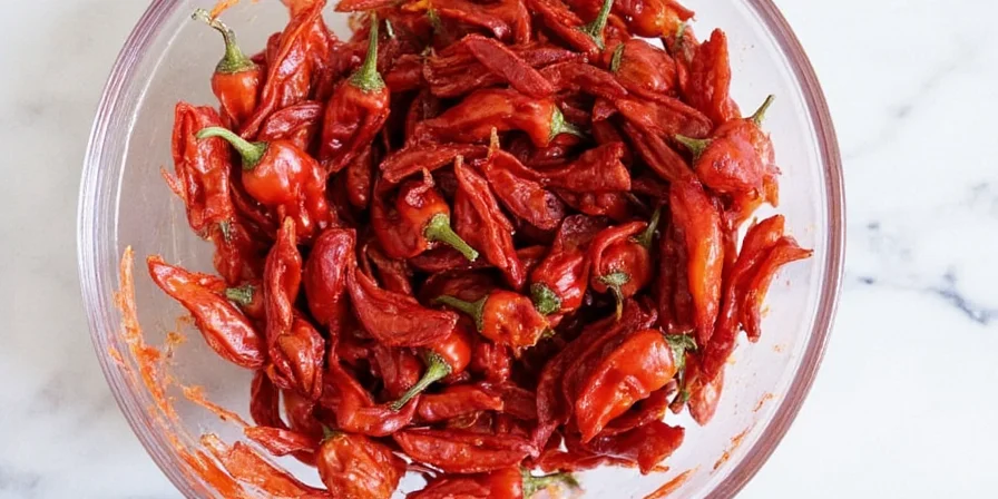 Steam rehydration method for dried chiles maintaining structure