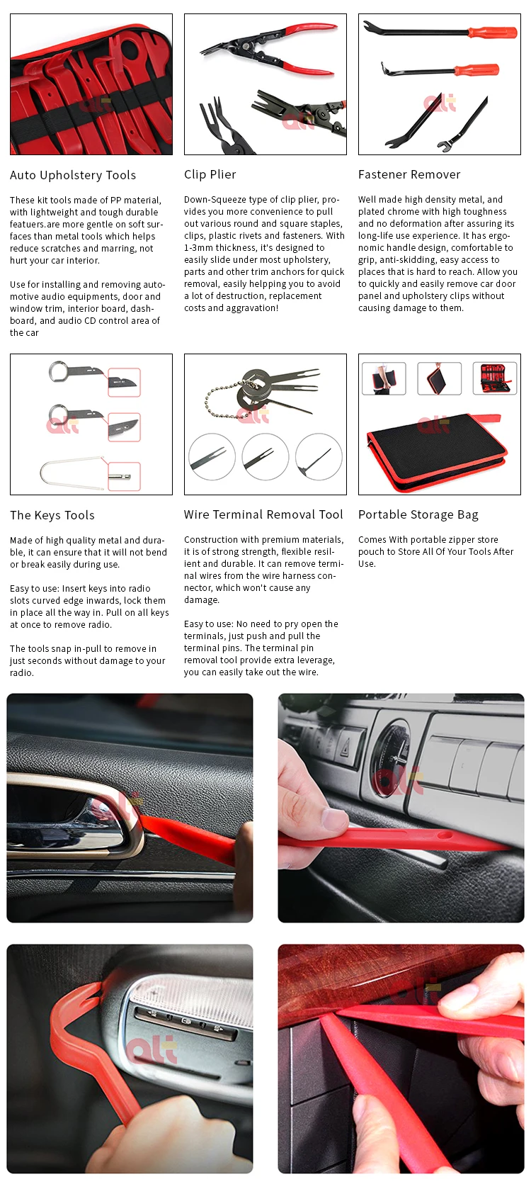 Car Van Vehicle Pry Door Plastic Trim Panel Dash Installation Removal Tool  Kit