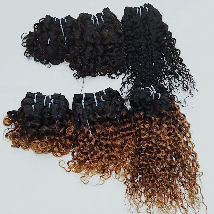 

Letsfly Afro Kinky Hair Bundles Weft Dark Root Ombre Color Virgin Human Hair Bulk Buy Rose Curly Brazilian Hair Free Shipping
