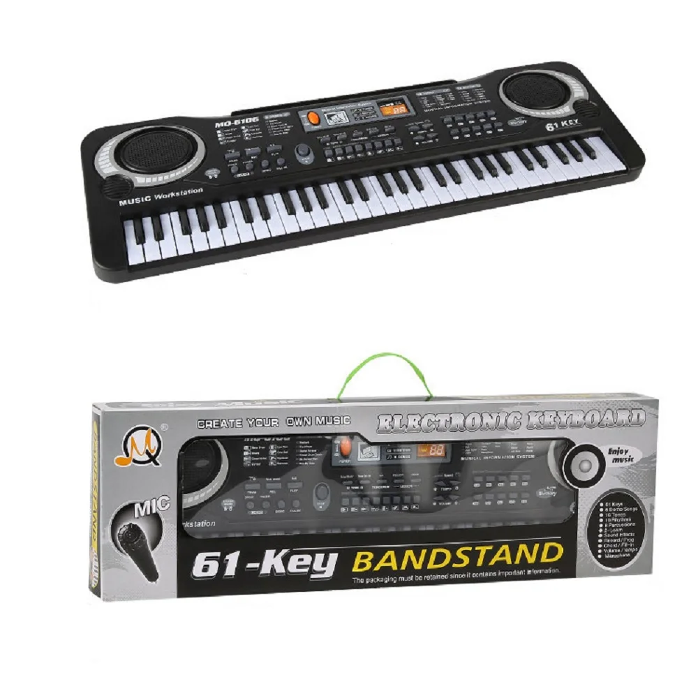 

Digital 61 Keys Electronic Organ Piano MQ-6106 Hot Selling Musical Instrument Keyboard with speaker microphone for kid/children