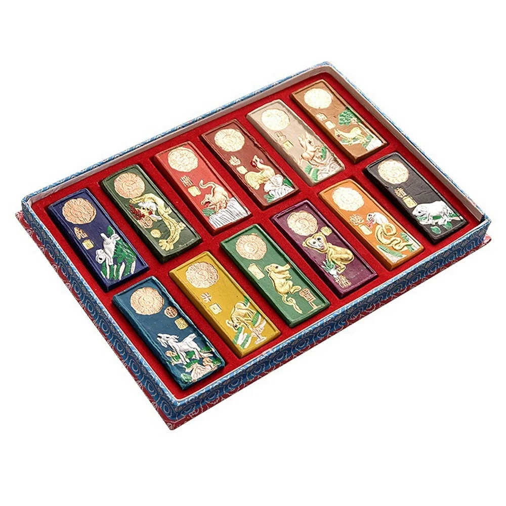 
Colorful Chinese Traditional Stationery Artist Ink Stick Set  (62298243069)