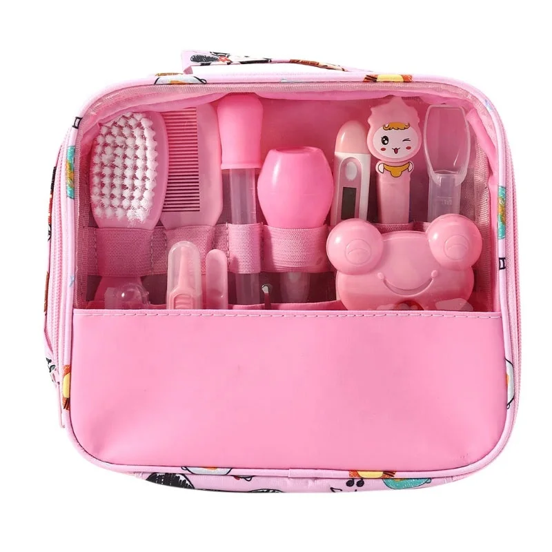 

Wholesale Baby Health Care Kit Portable Newborn Baby Grooming Kit Nail Clipper Scissors Hair Brush Comb Safety Care Set