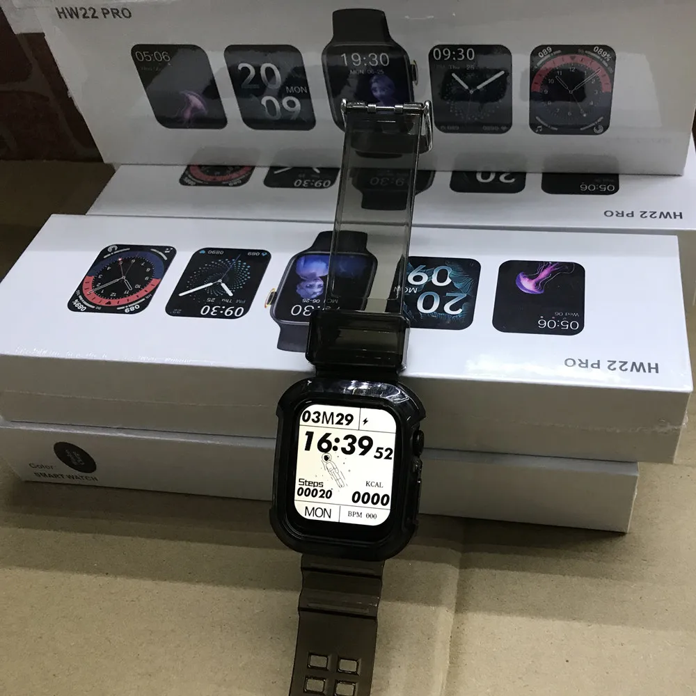 

2021 latest series 6 hw22 pro smartwatch bt calling ,caling Siri ECG hear rate waterproof,games hw22 pro sport watch pk dw35 pro