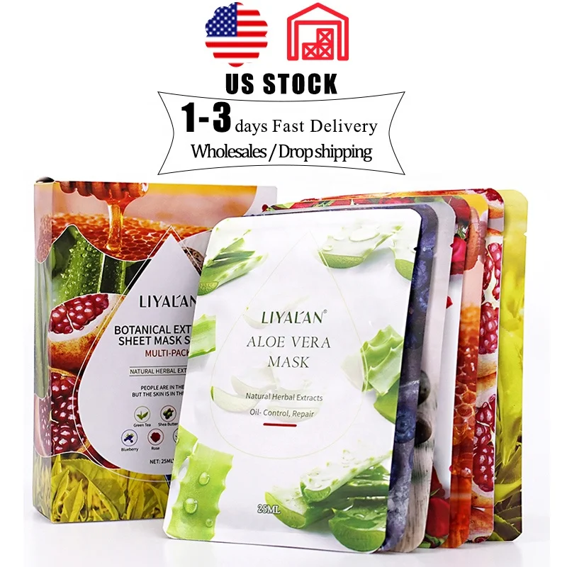 

Wholesales Private Label Korean Plant Fruit Face Maskss Facial Control Oil Moisturize Beauty Sheet Mask
