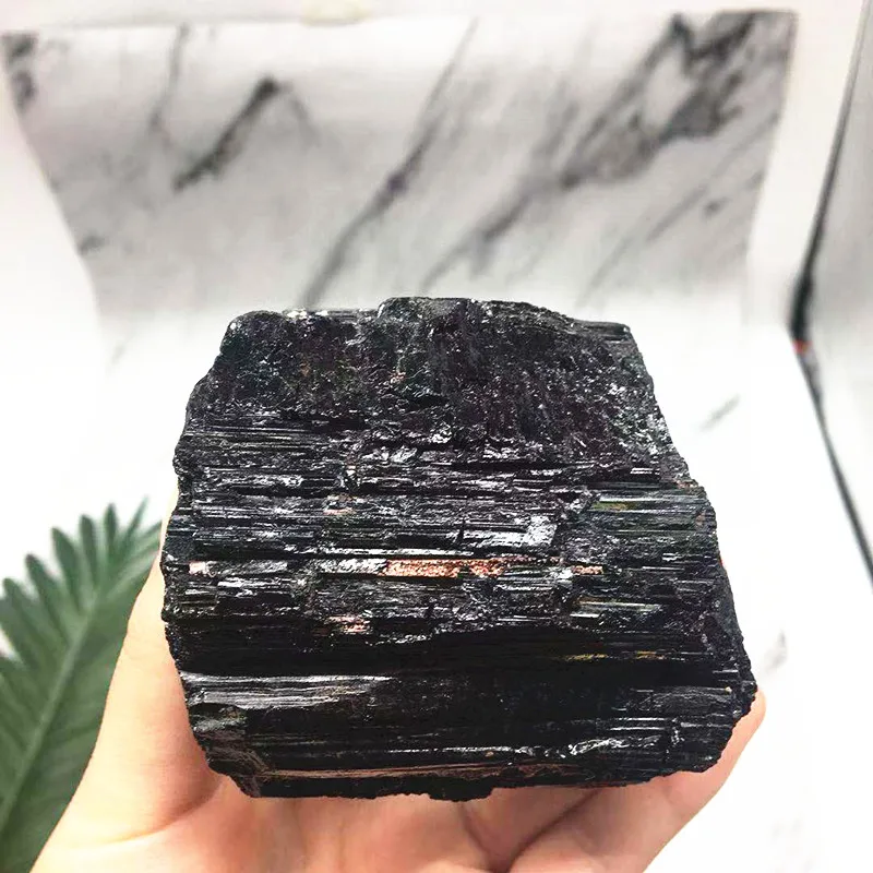 New Product Ying Lai Jewelry YL-884 Black Amethyst Rough Stone Raw Polished Crystal Diamond Customized Logo for Home Decoration