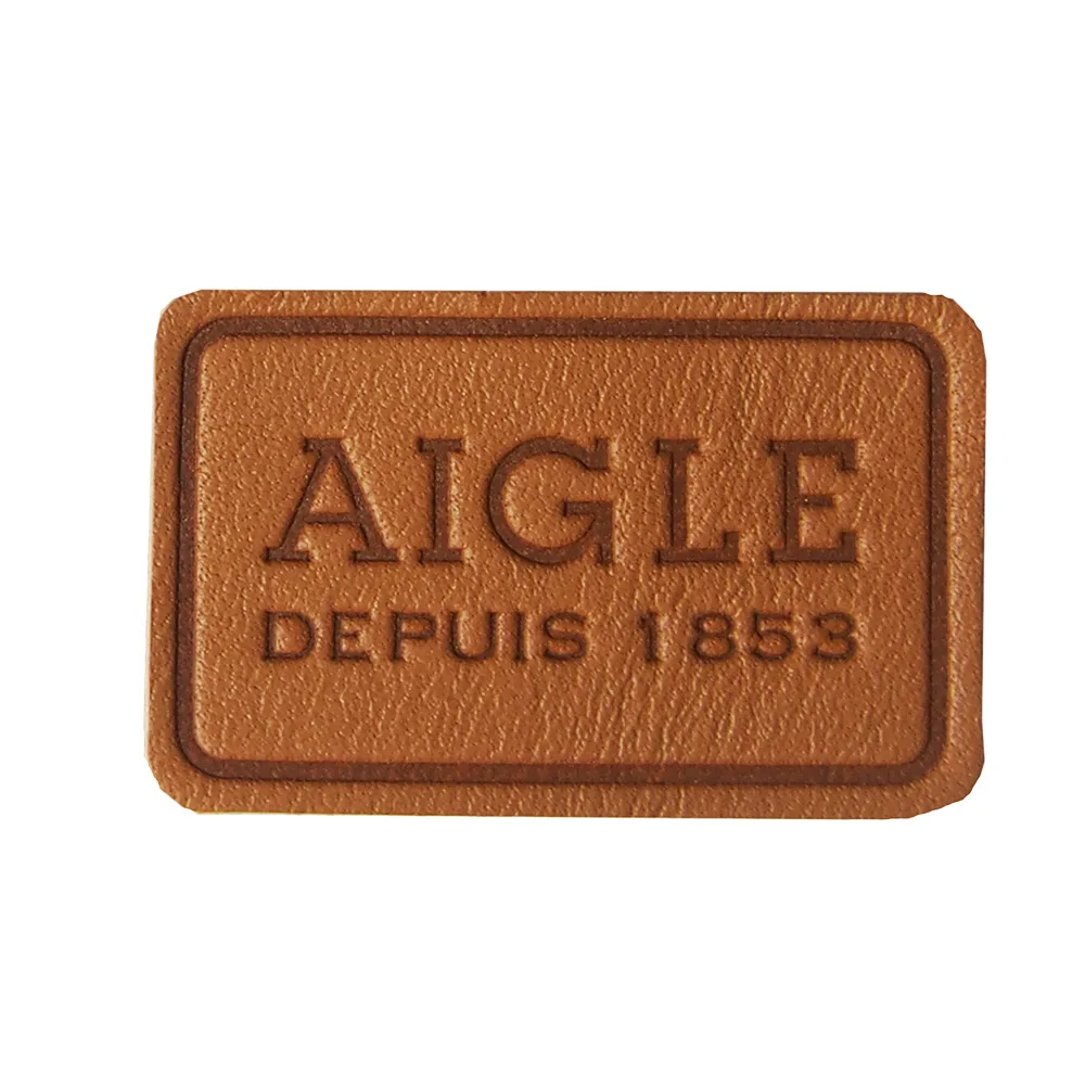 

Hot Popular Die Cut Synthetic Leather Patch, Customized colors synthetic leather patch