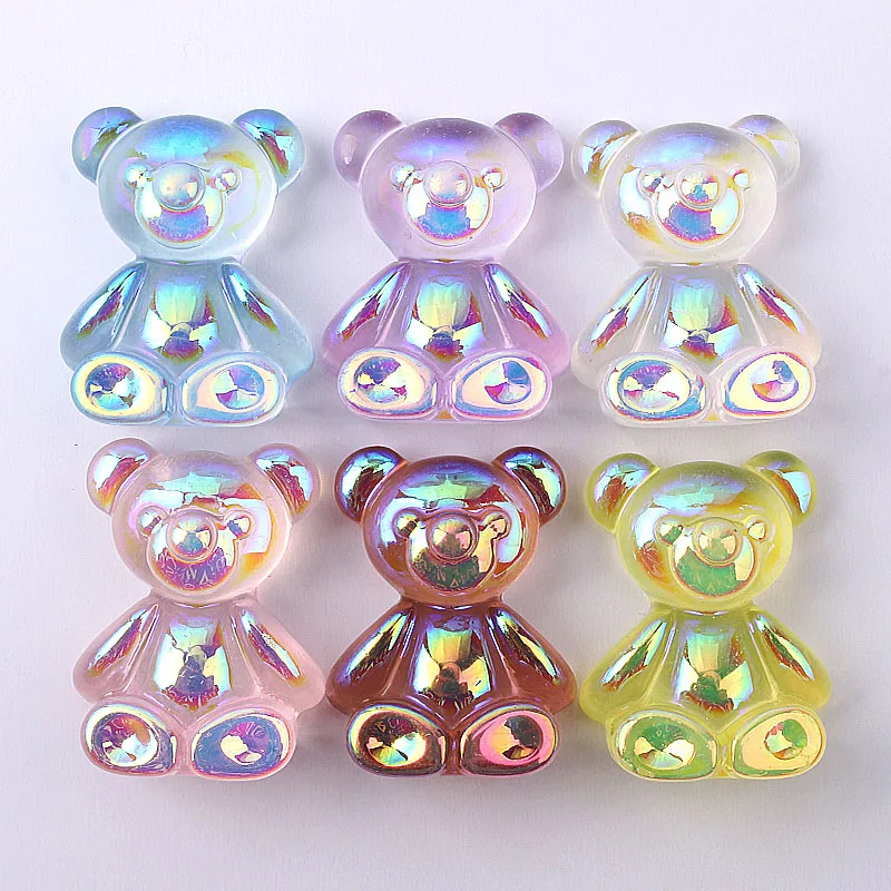 

Colorful Cute Resin Gummy Bear charms Pendant Cartoon Bear Candy Charms For Jewelry Making DIY, Colors