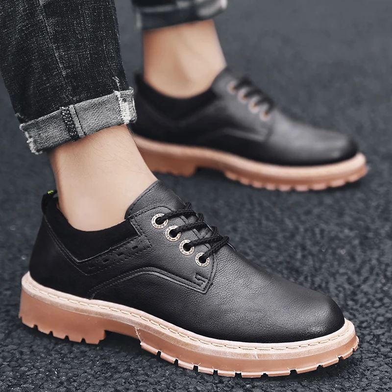 

Autumn and winter new men's shoes casual retro boots suede warm shoes