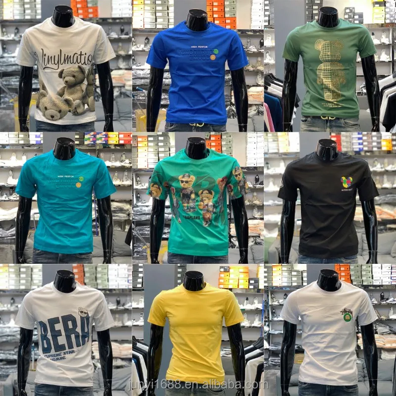 

Wholesale Men 100% Cotton T Shirt Large Size Men Leisure Palm Angel Shirt